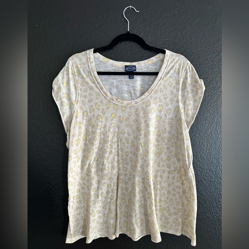 Soft Cheetah Print Babydoll Tee